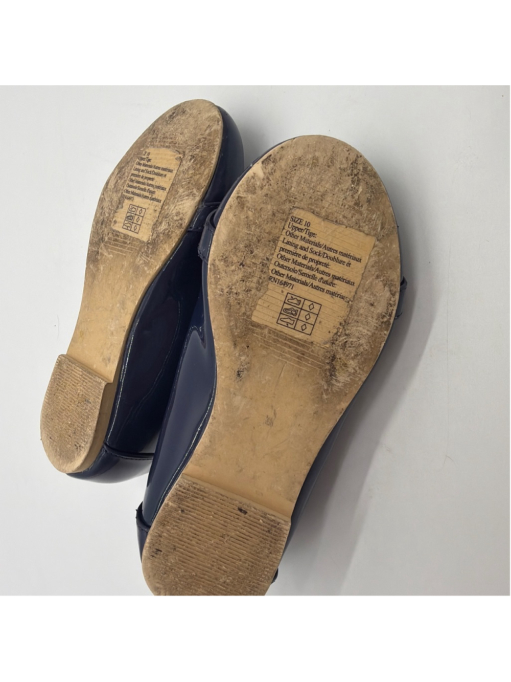 Janie and Jack Dress Shoes Navy Gold Flats Size 10 (Toddler Girl) - Picture 6 of 6
